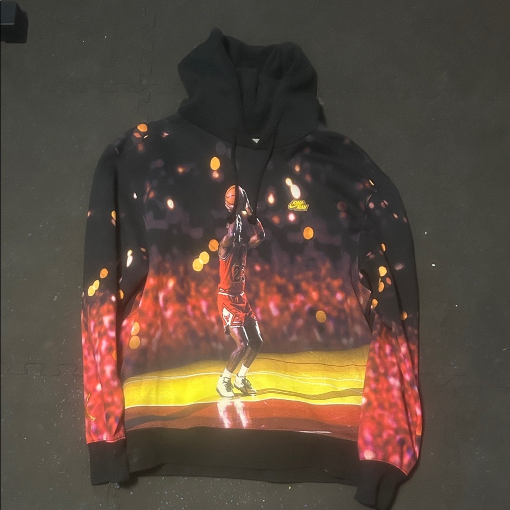 Jordan Black and Red Basketball Graphic Hoodie
